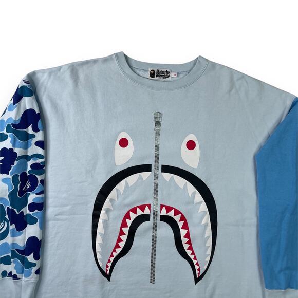 BAPE ABC Camo Shark Oversized Crewneck Women's Size M+ - Picture 4 of 10